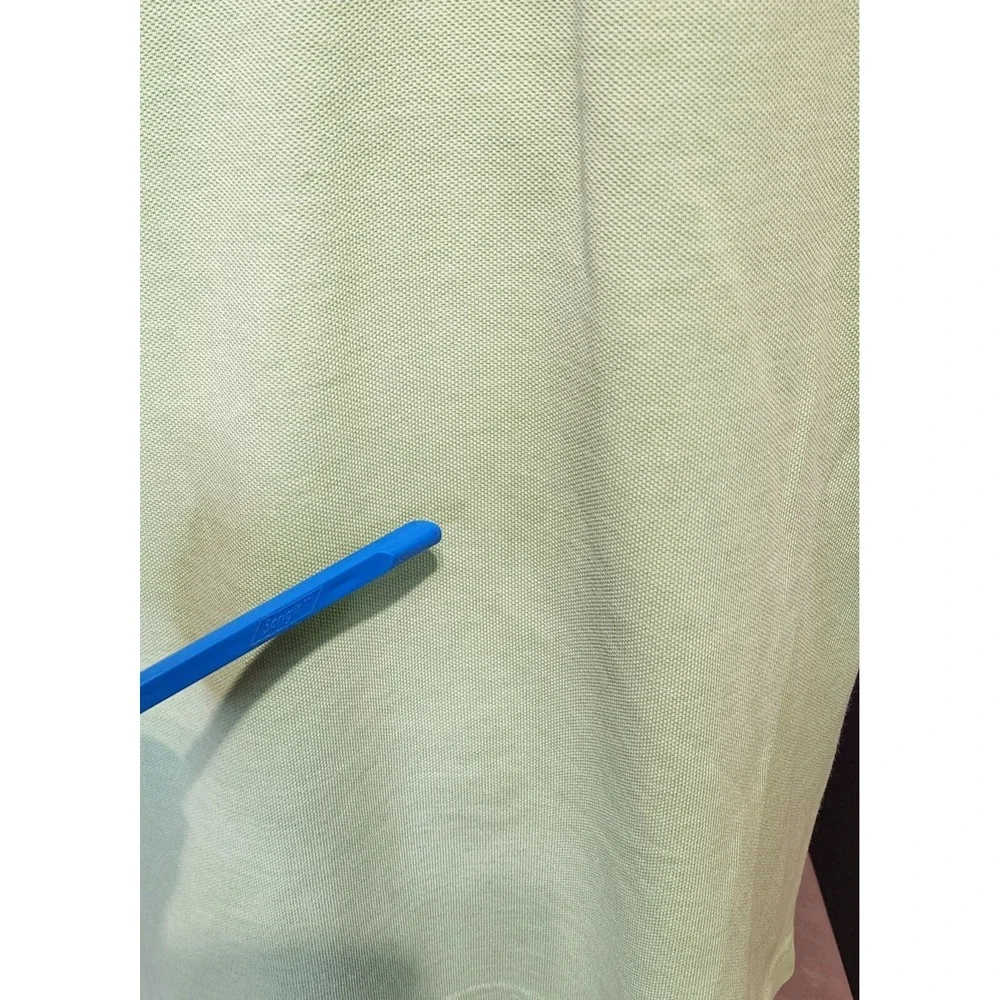 Brooks Brothers 346 Polo Mens Large Green Solid Purple Logo Short Sleeve Shirt - Picture 7 of 9